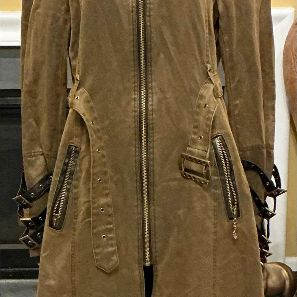 Punk Rave Hooded Long Coat - Picture 8 of 9